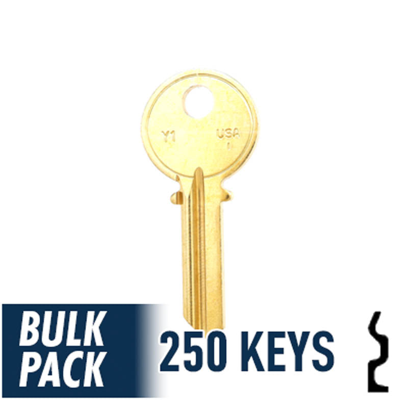 Y1 Yale Key Bulk Pack -250 by Ilco Residential-Commercial Key Ilco