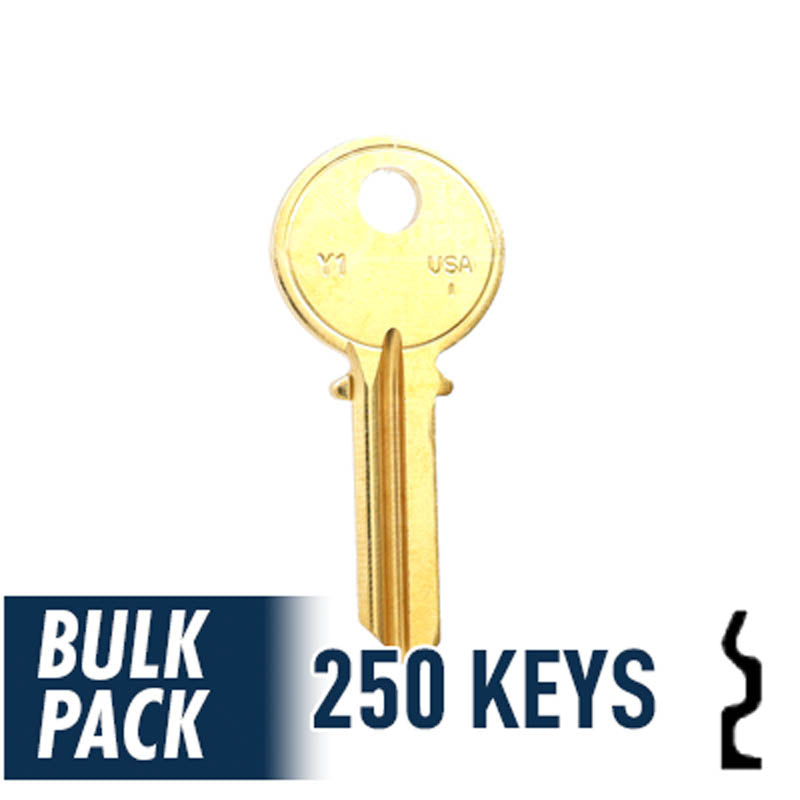 Y1 Yale Key Bulk Pack -250 by Ilco Residential-Commercial Key Ilco