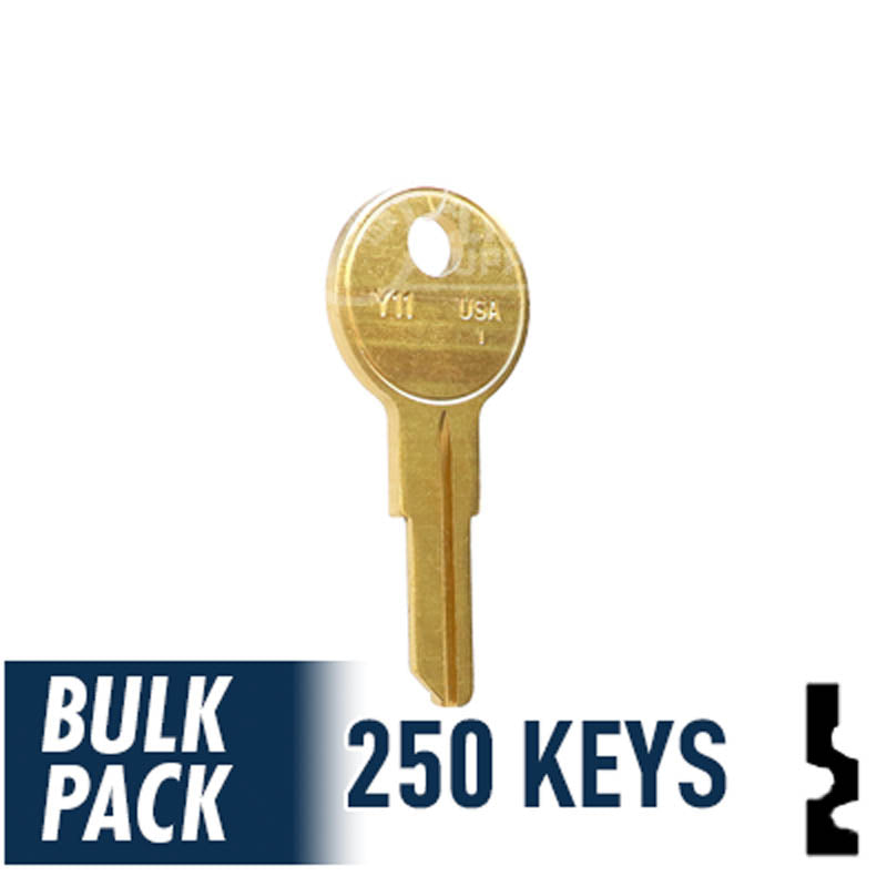 Y11 Yale Key Bulk Pack -250 by Ilco Residential-Commercial Key Ilco