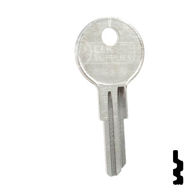 Uncut Key Blank | Bauer | 1618, BAU1 RV-Motorhome Key Ilco