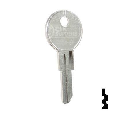 Uncut Key Blank | Bauer | 1618, BAU1 RV-Motorhome Key Ilco