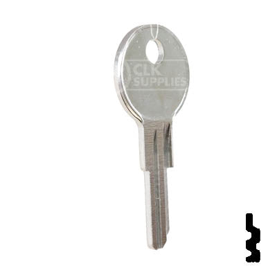 Uncut Key Blank | Bauer | 1618, BAU1 RV-Motorhome Key Ilco