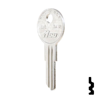 Uncut Key Blank | Bauer | 1618, BAU1 RV-Motorhome Key Ilco