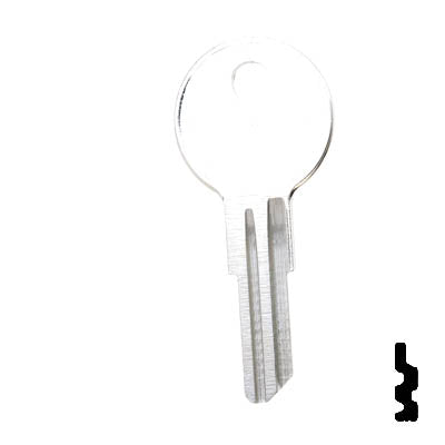 Uncut Key Blank | Bauer | 1618, BAU1 RV-Motorhome Key Ilco