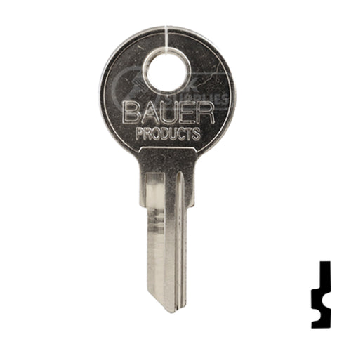 Uncut Key Blank | Bauer | BD258