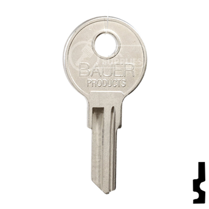 Uncut Key Blank | Bauer | BD258 RV-Motorhome Key Framon Manufacturing Company, Inc