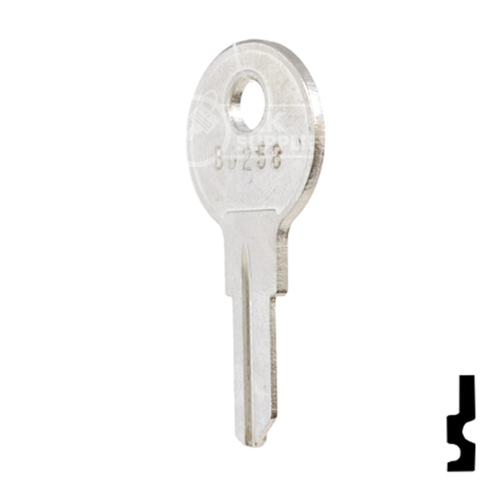 Uncut Key Blank | Bauer | BD258 RV-Motorhome Key Framon Manufacturing Company, Inc