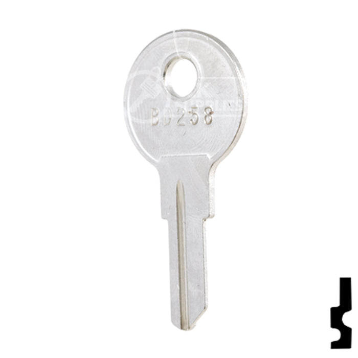 Uncut Key Blank | Bauer | BD258 RV-Motorhome Key Framon Manufacturing Company, Inc