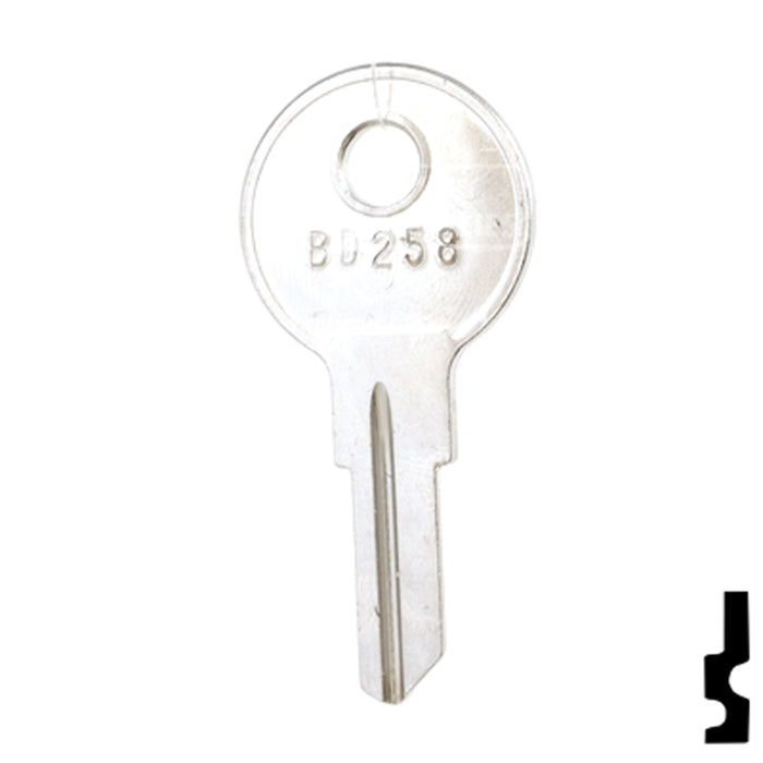 Uncut Key Blank | Bauer | BD258 RV-Motorhome Key Framon Manufacturing Company, Inc