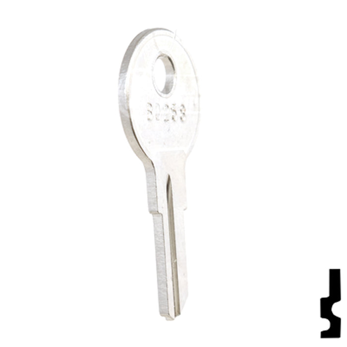 Uncut Key Blank | Bauer | BD258 RV-Motorhome Key Framon Manufacturing Company, Inc