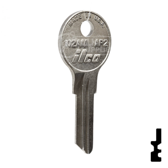 Uncut Key Blank | Chicago | 102AM, AP2 RV-Motorhome Key Ilco