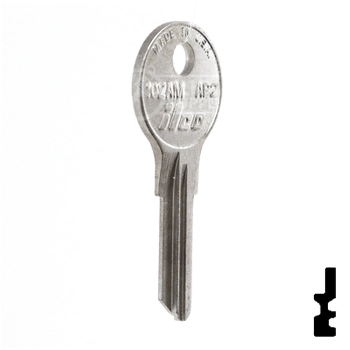 Uncut Key Blank | Chicago | 102AM, AP2 RV-Motorhome Key Ilco