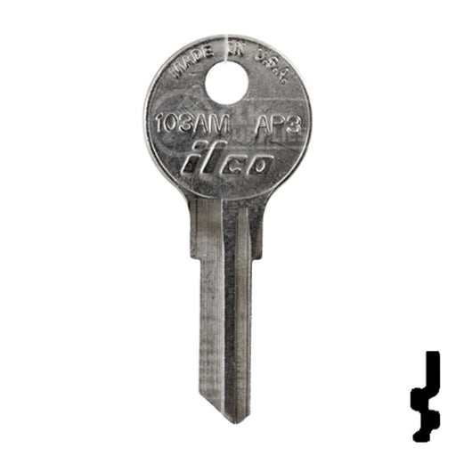 Uncut Key Blank | Chicago | 103AM, AP3 RV-Motorhome Key Ilco