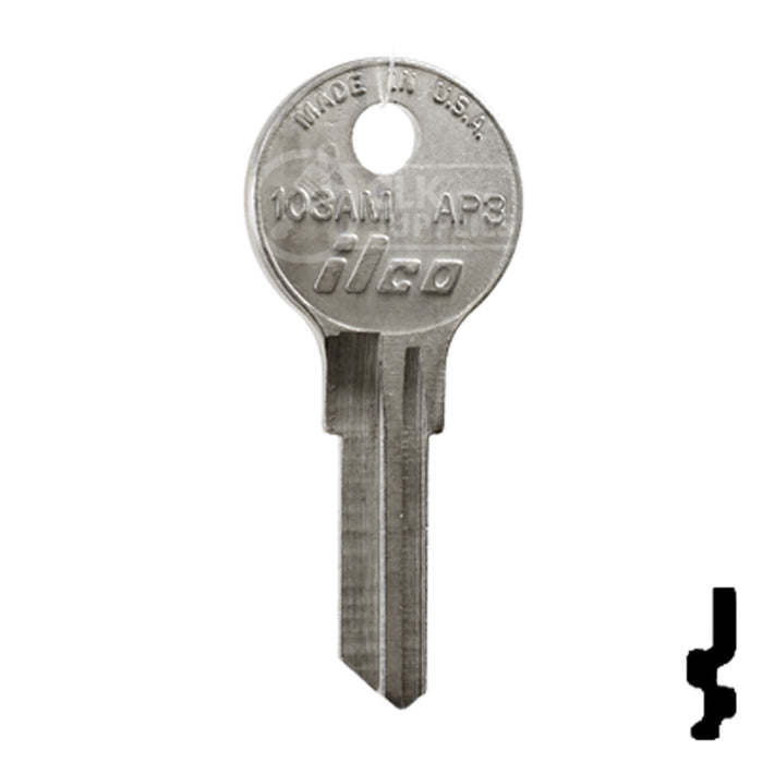 Uncut Key Blank | Chicago | 103AM, AP3 RV-Motorhome Key Ilco