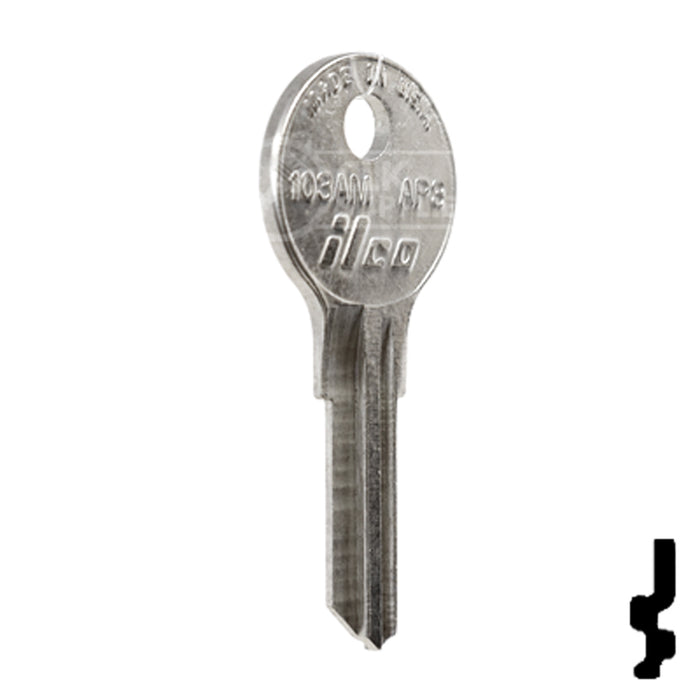 Uncut Key Blank | Chicago | 103AM, AP3 RV-Motorhome Key Ilco