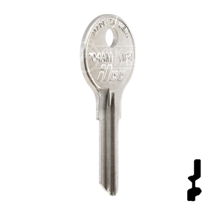 Uncut  Key Blank | Chicago | 104AM, AP4 RV-Motorhome Key Ilco