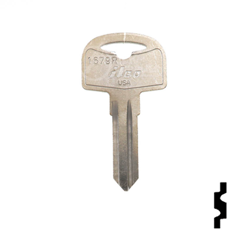 Uncut Key Blank | Cole Hersee | 1679R RV-Motorhome Key Ilco