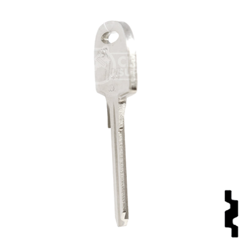 Uncut Key Blank | Cole Hersee | 1689R RV-Motorhome Key Ilco