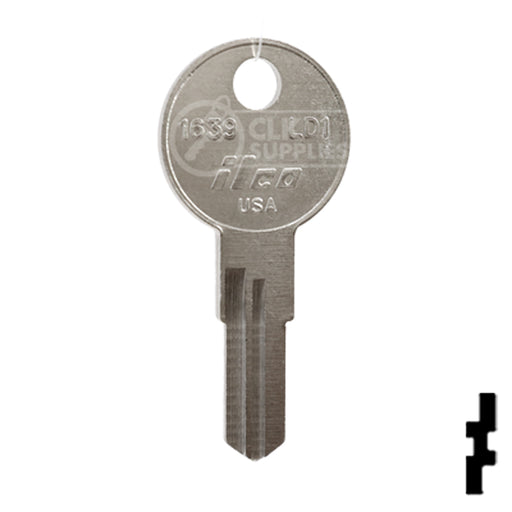 Uncut Key Blank | Larson Doors | 1639, LD1 RV-Motorhome Key Ilco