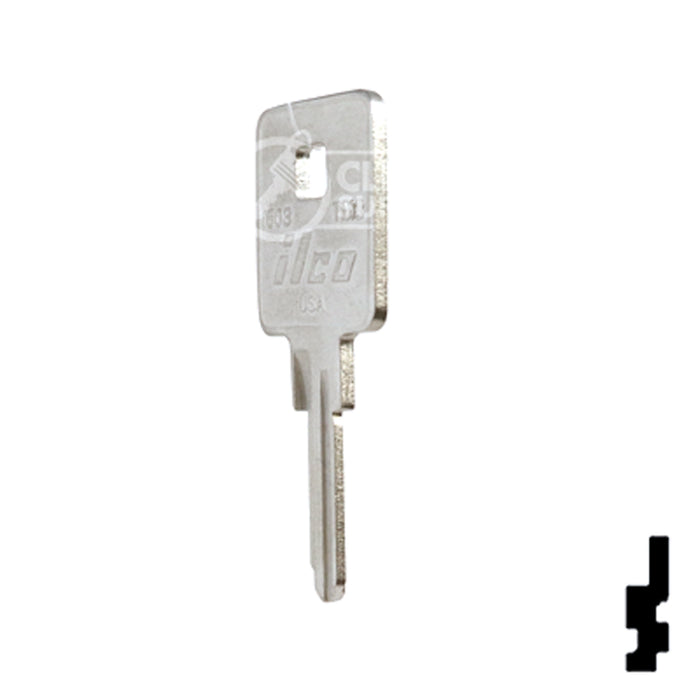 Uncut Key Blank | TriMark | 1603, TM3 RV-Motorhome Key Ilco