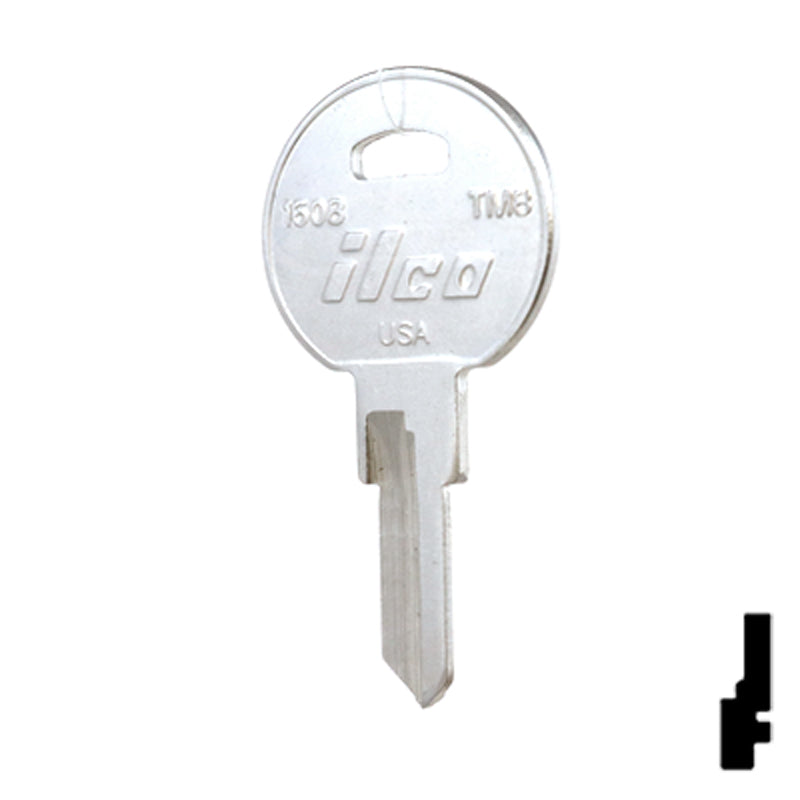 Uncut Key Blank | TriMark | 1608, TM8 RV-Motorhome Key Ilco