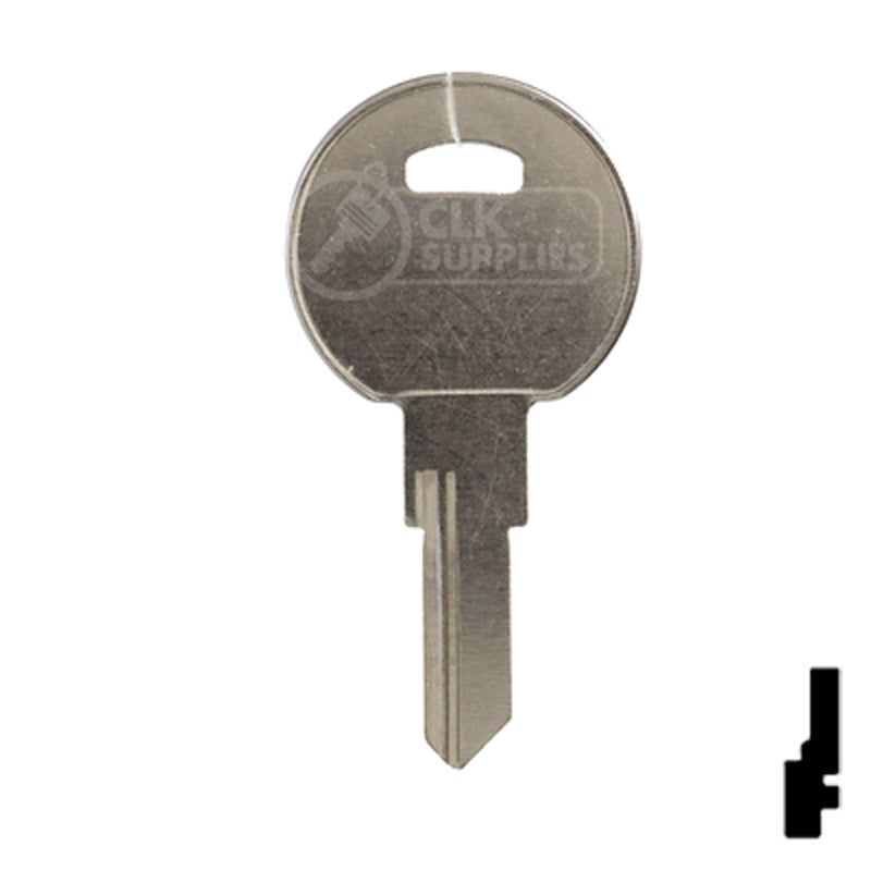 Uncut Key Blank | TriMark | 1608, TM8 RV-Motorhome Key Ilco