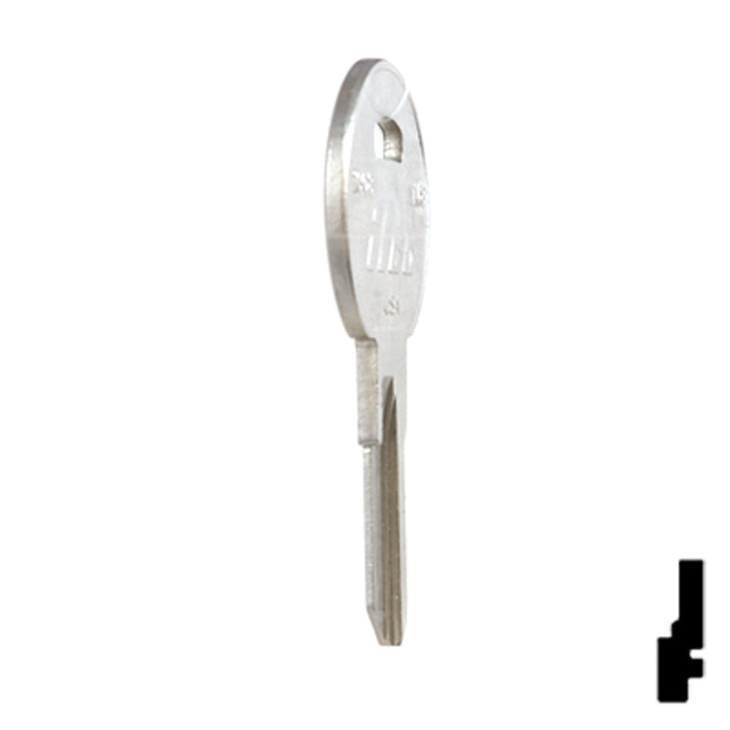 Uncut Key Blank | TriMark | 1608, TM8 RV-Motorhome Key Ilco