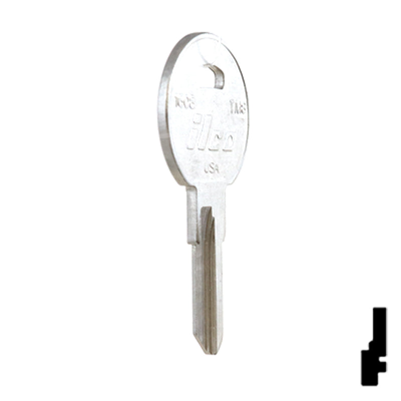Uncut Key Blank | TriMark | 1608, TM8 RV-Motorhome Key Ilco