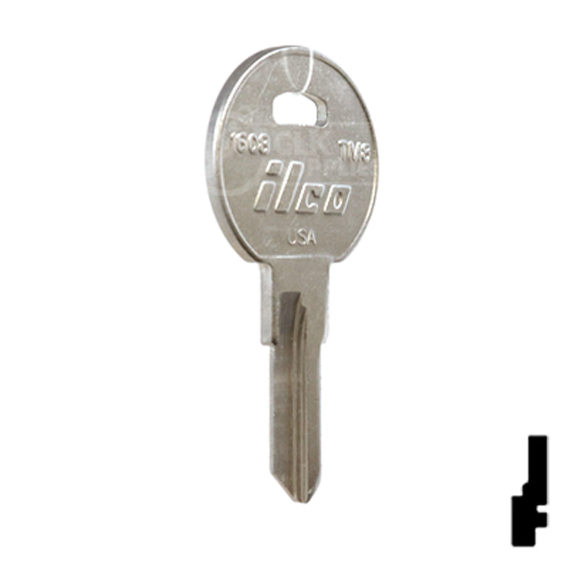 Uncut Key Blank | TriMark | 1608, TM8 RV-Motorhome Key Ilco