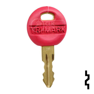 Uncut Key Blank | Trimark | 1622, KS201, 2P Master (Red) RV-Motorhome Key TriMark