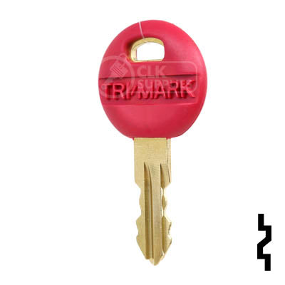 Uncut Key Blank | Trimark | 1622, KS201, 2P Master (Red) RV-Motorhome Key TriMark