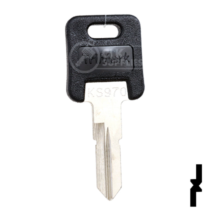 Uncut Plastic Head Key Blank | Trimark | KS970S RV-Motorhome Key Framon Manufacturing Company, Inc