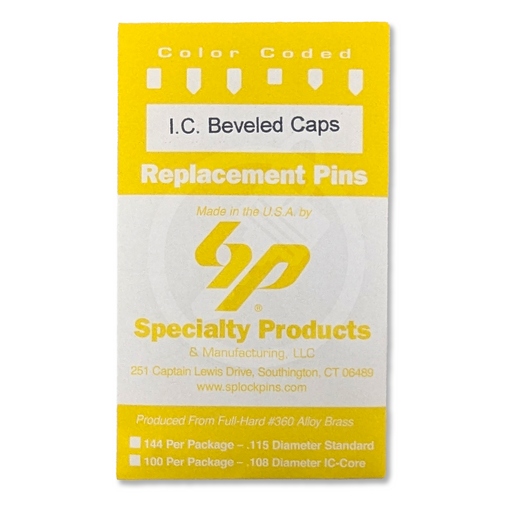 Best Caps For IC Core Locks (SFIC) 100 Pack SFIC Pin Specialty Products Mfg.