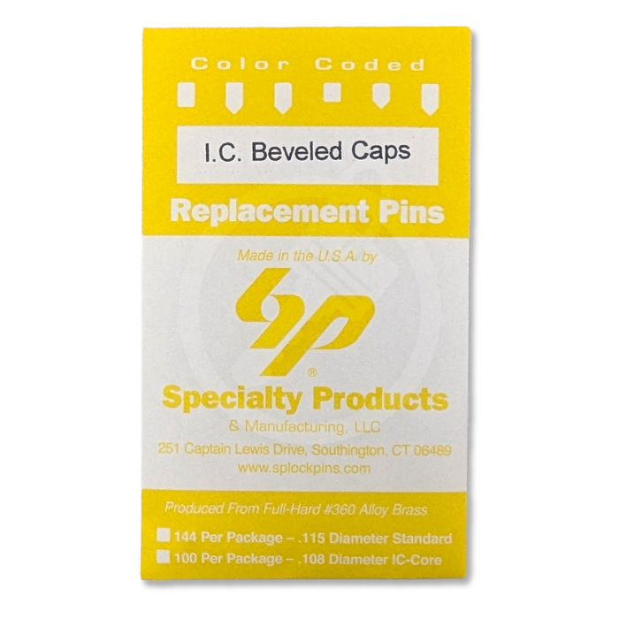 Best Caps For IC Core Locks (SFIC) 100 Pack SFIC Pin Specialty Products Mfg.