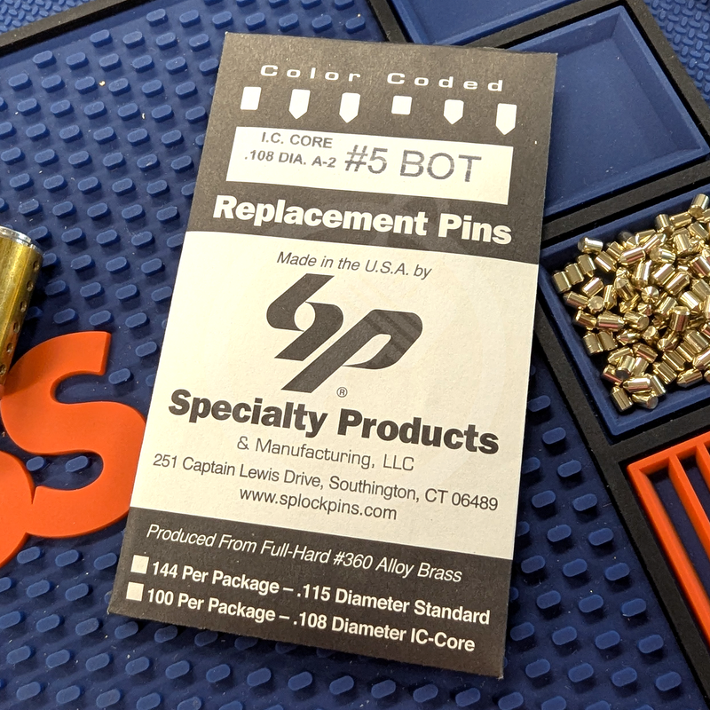 IC A2 Nickel Silver Bottom Pin #5 100pk SFIC Pin Specialty Products Mfg.