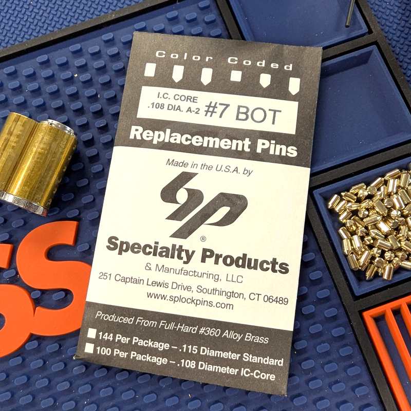 IC A2 Nickel Silver Bottom Pin #7 100pk SFIC Pin Specialty Products Mfg.