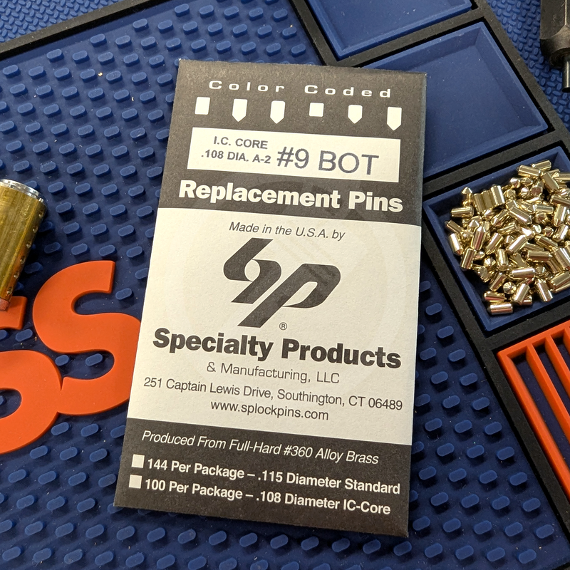 IC A2 Nickel Silver Bottom Pin #9 100pk SFIC Pin Specialty Products Mfg.