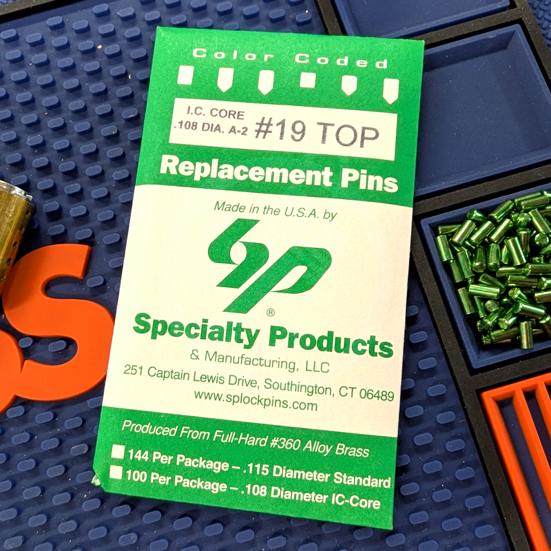 IC Core A2 #19 Master Pin 100PK SFIC Pin Specialty Products Mfg.