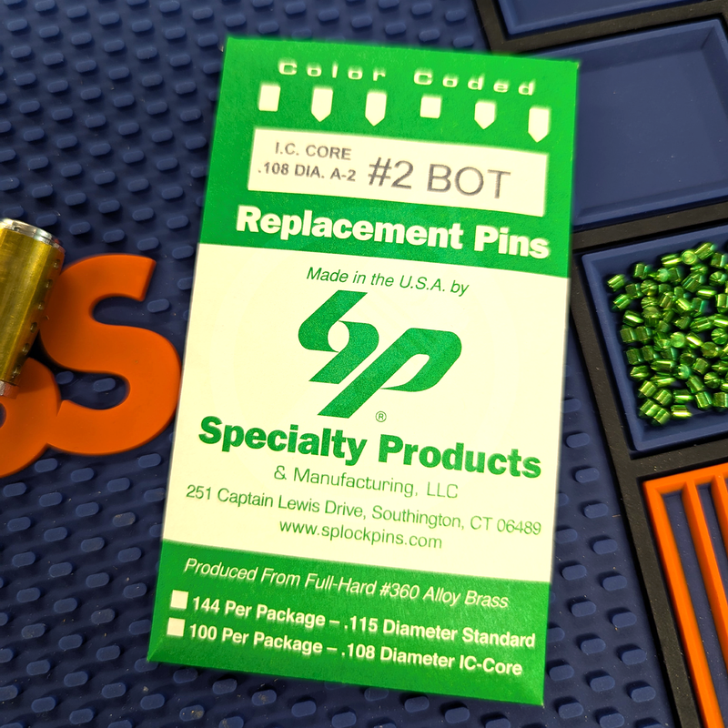 IC Core A2 #2 Bottom Pin 100PK SFIC Pin Specialty Products Mfg.