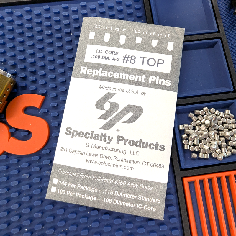 IC Core A2 #8 Master Pin 100PK SFIC Pin Specialty Products Mfg.