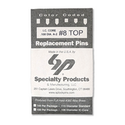 IC Core A2 #8 Master Pin 100PK SFIC Pin Specialty Products Mfg.