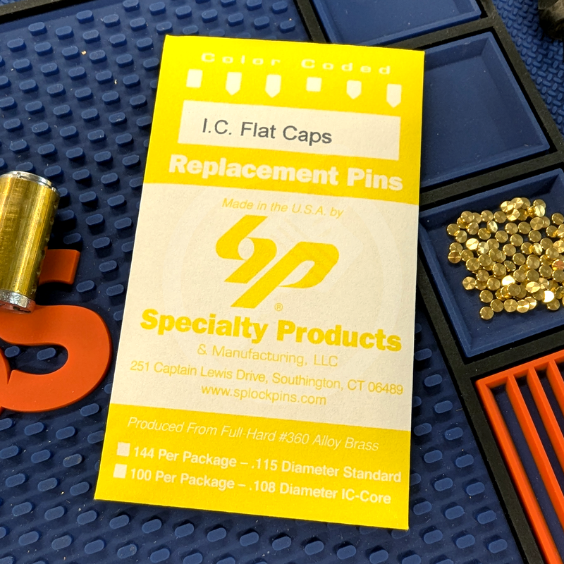 Machined Best Caps For IC Core Locks 100 Pack SFIC Pin Specialty Products Mfg.