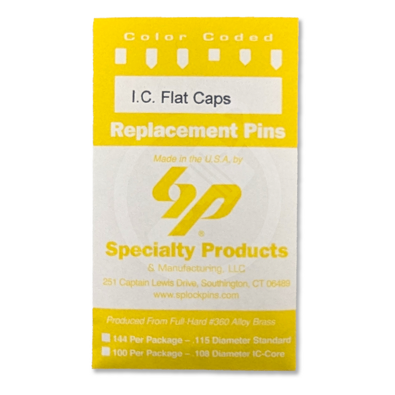 Machined Best Caps For IC Core Locks 100 Pack SFIC Pin Specialty Products Mfg.