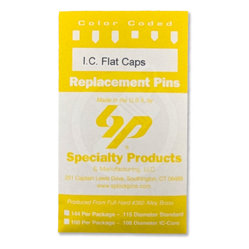Machined Best Caps For IC Core Locks 100 Pack SFIC Pin Specialty Products Mfg.