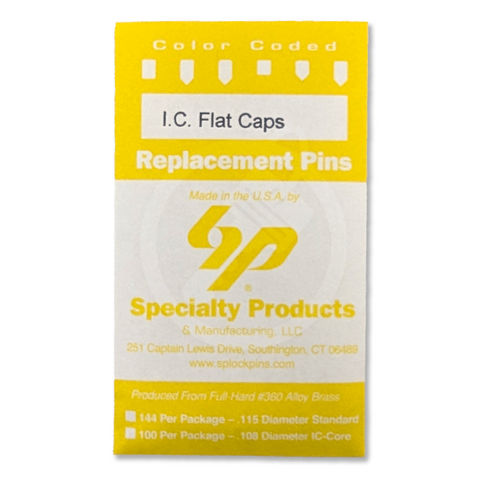 Machined Best Caps For IC Core Locks 100 Pack SFIC Pin Specialty Products Mfg.