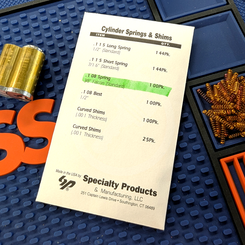 SFIC Falcon Springs 3/8" For IC Core Locks 100 Pack SFIC Pin Specialty Products Mfg.