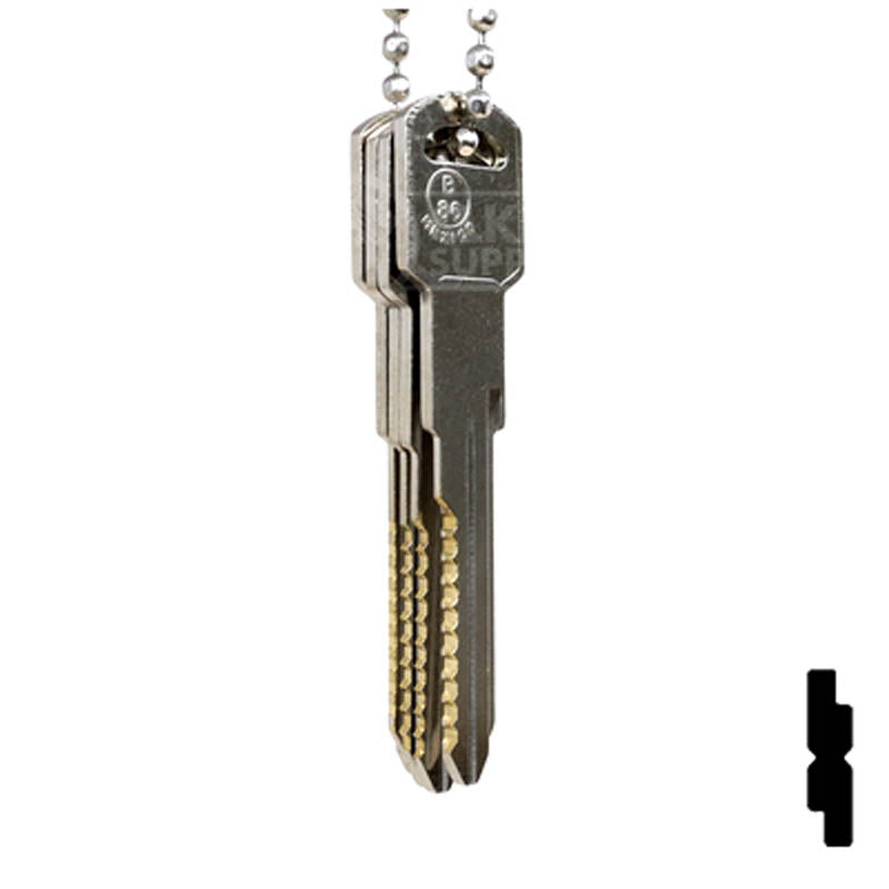 General Motors 10 Cut B86 Space & Depth Keys Space & Depth Key Set LockVoy
