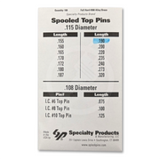 Universal Spool Pin 100/Pack - Choose Size Spool Pin Specialty Products Mfg.