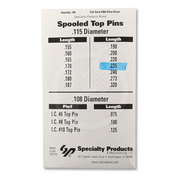 Universal Spool Pin 100/Pack - Choose Size Spool Pin Specialty Products Mfg.