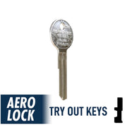 Aero Lock TO-20 Old Chrysler Y149 / Y152 Try-Out Keys Tryout Keys Aero Lock